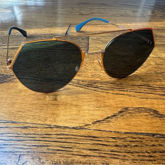 Fendi Blue/Gold 140MM Sunglasses - Picture 4 of 12